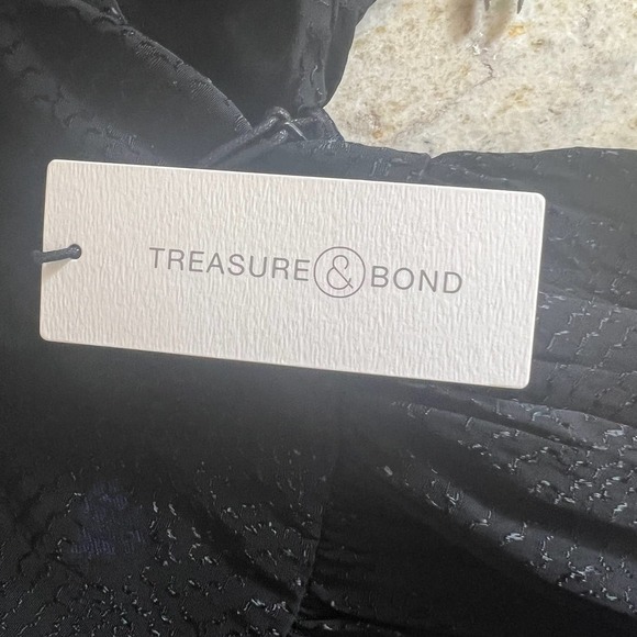 TREASURE & BOND SQUARE‎ NECK PUFF SLEEVE HIGH-LOW BLOUSE BLACK SIZE M NWT - Picture 12 of 16